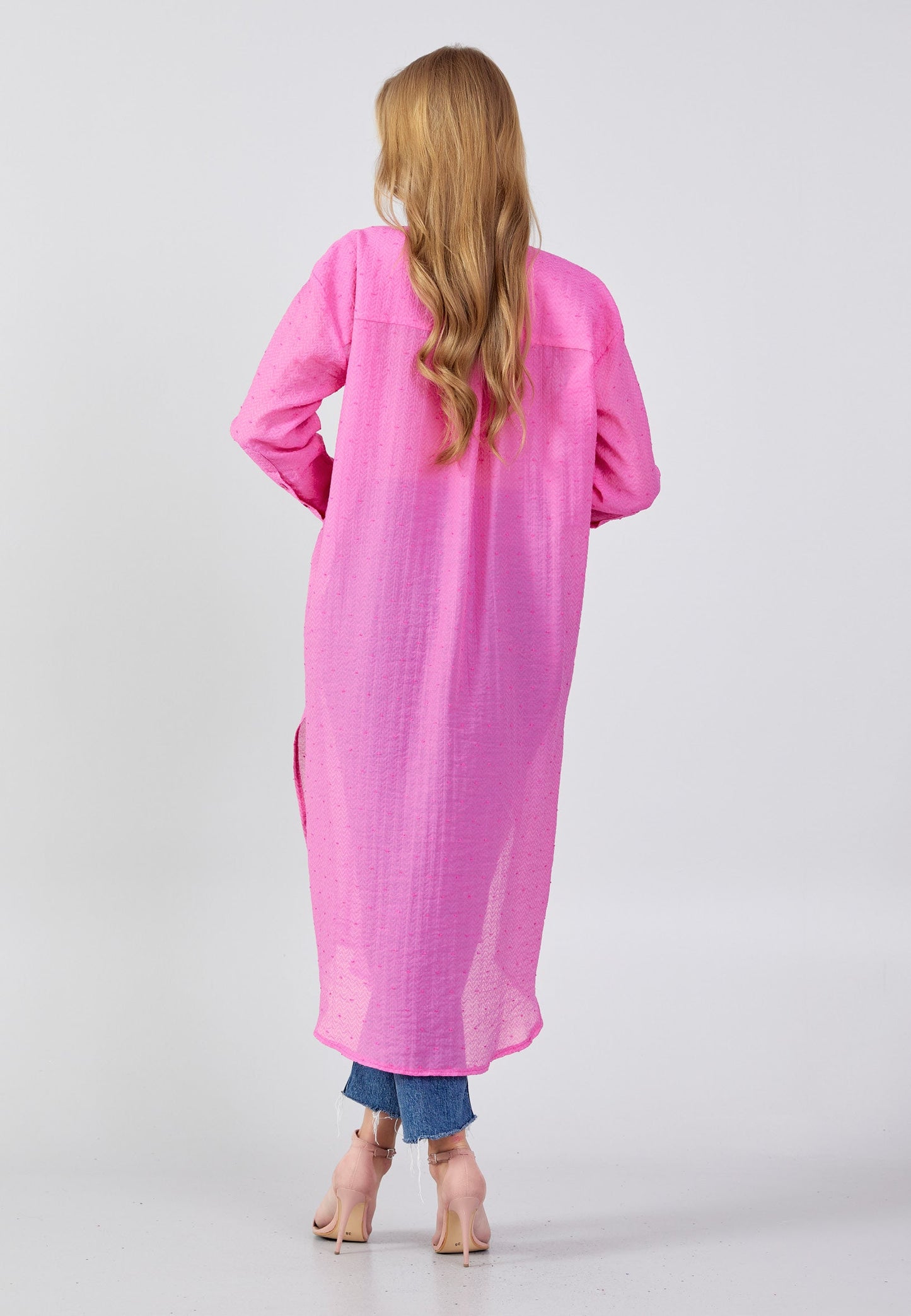 long sleeve button down tunic