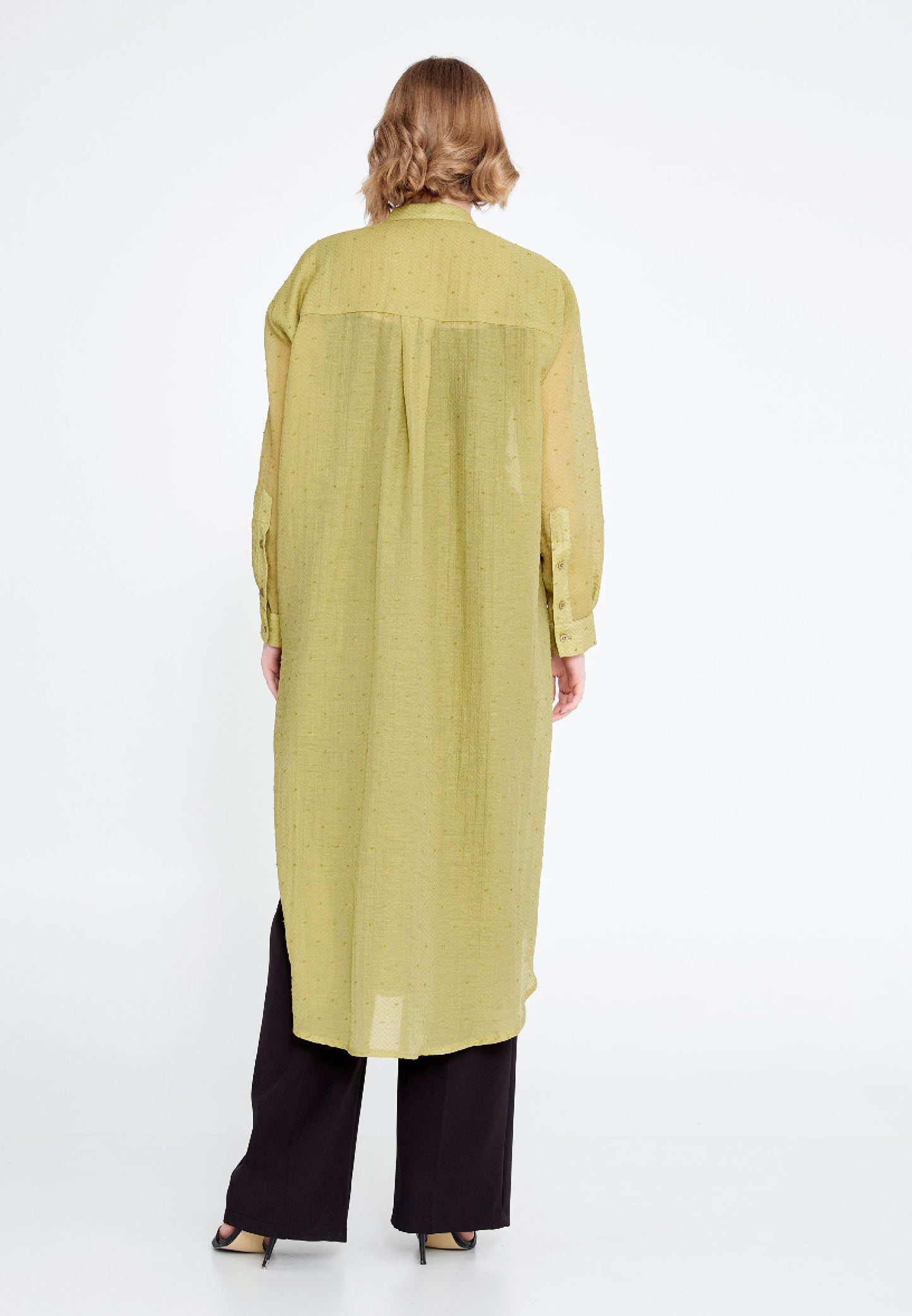 long sleeve button down tunic