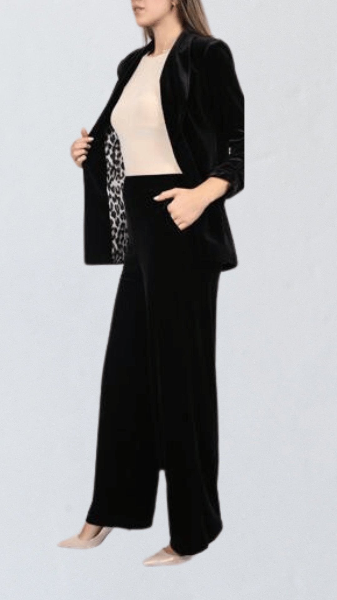 black velvet suit women