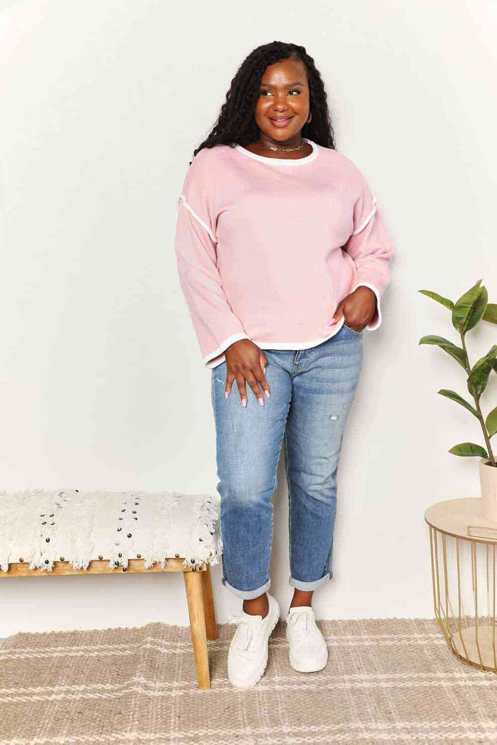 Pink Knit Top