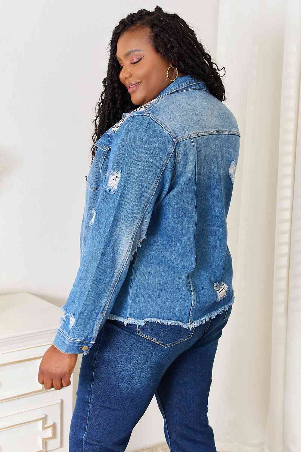 denim jacket with shorts