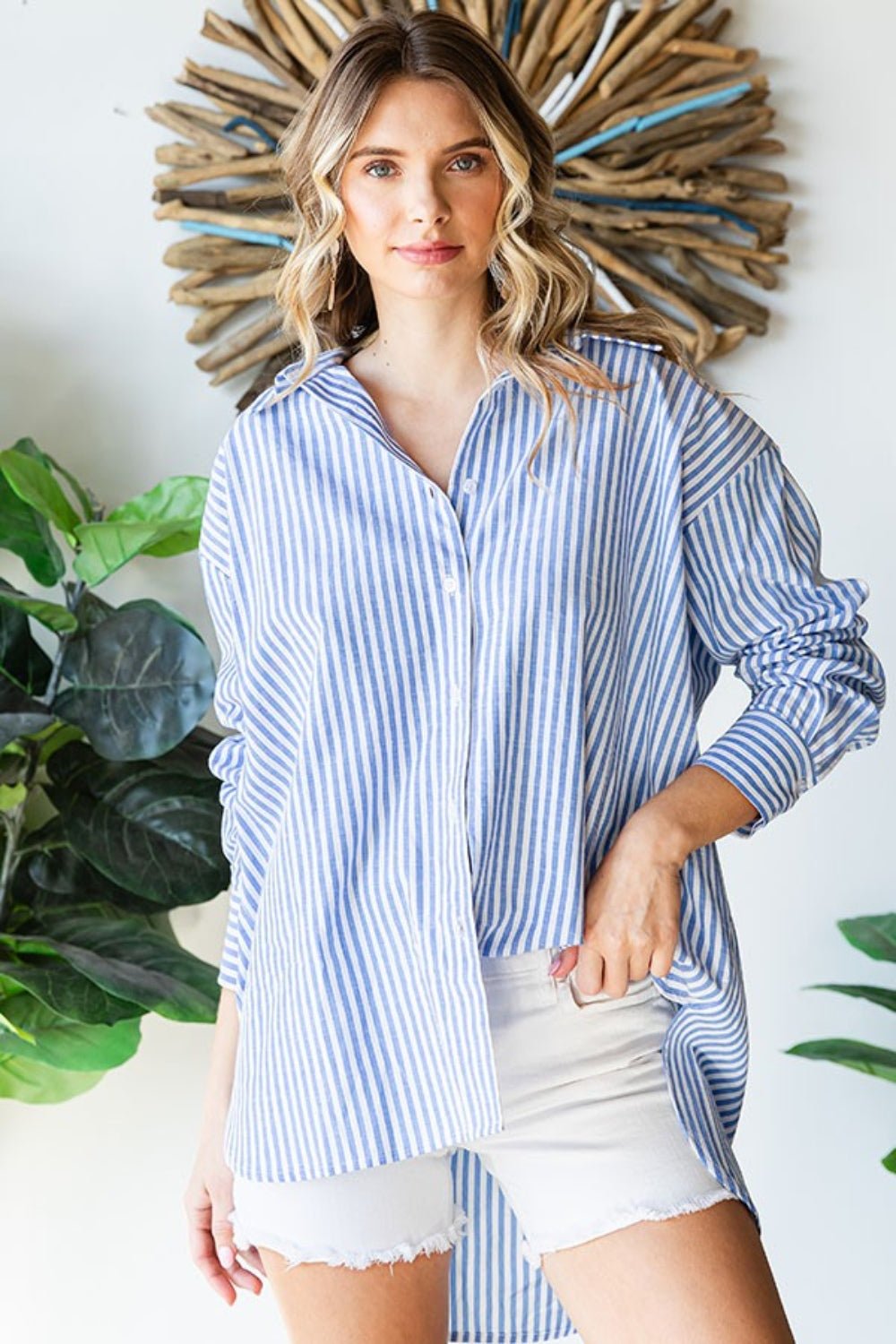 First Love Striped Button Down Shirt