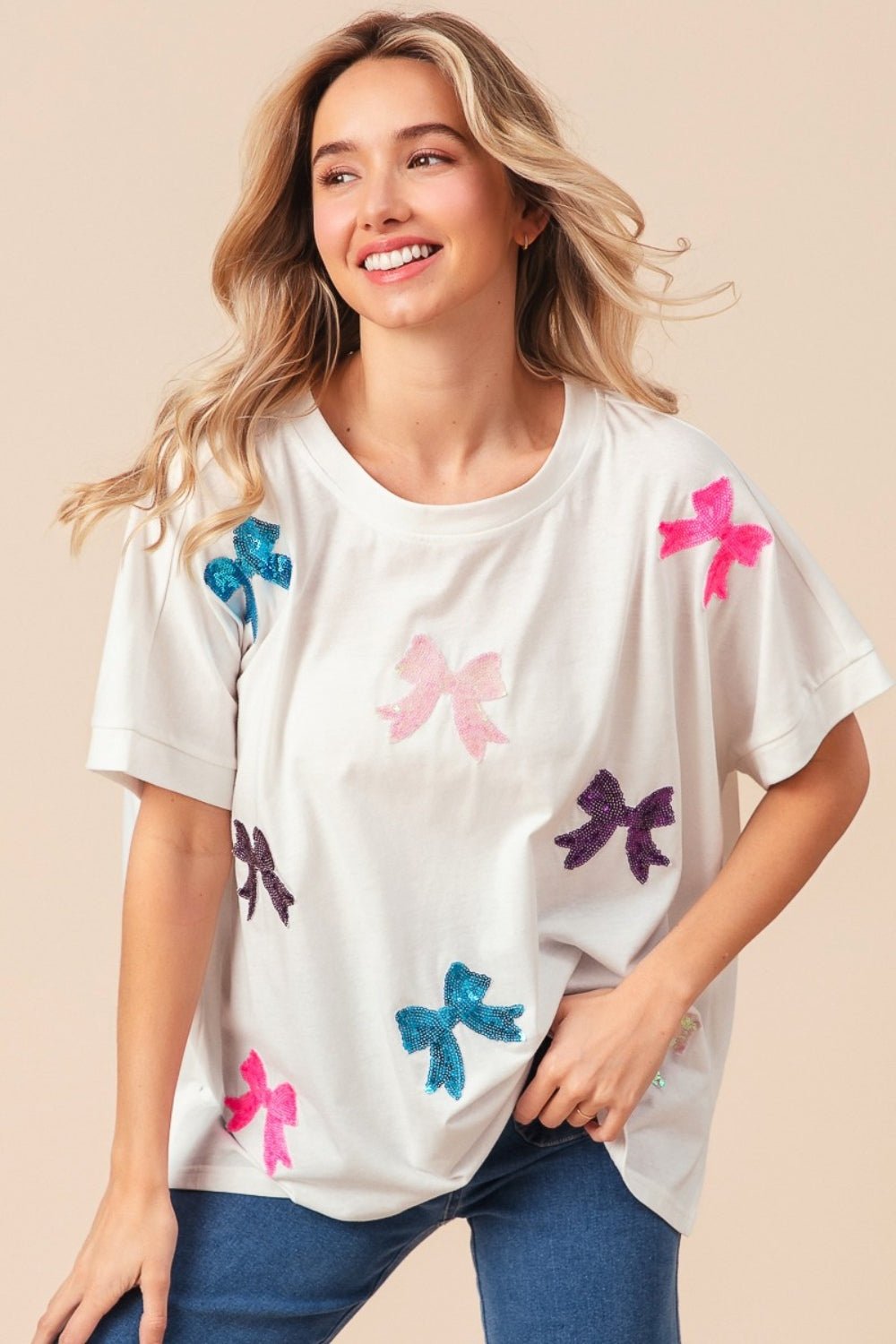 Sequin Princess Bows T-Shirt