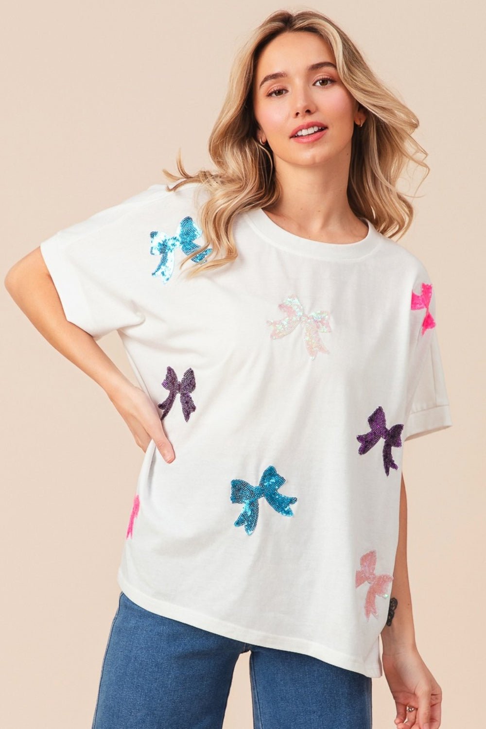 Sequin Princess Bows T-Shirt