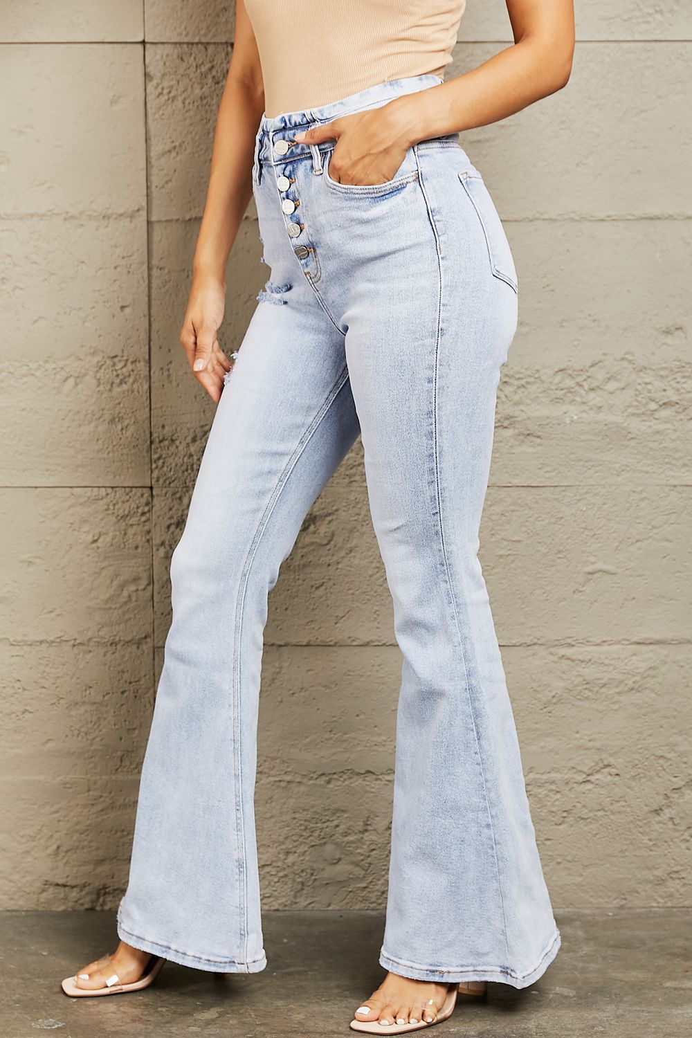 Willow High Waisted Fly Flare Jeans