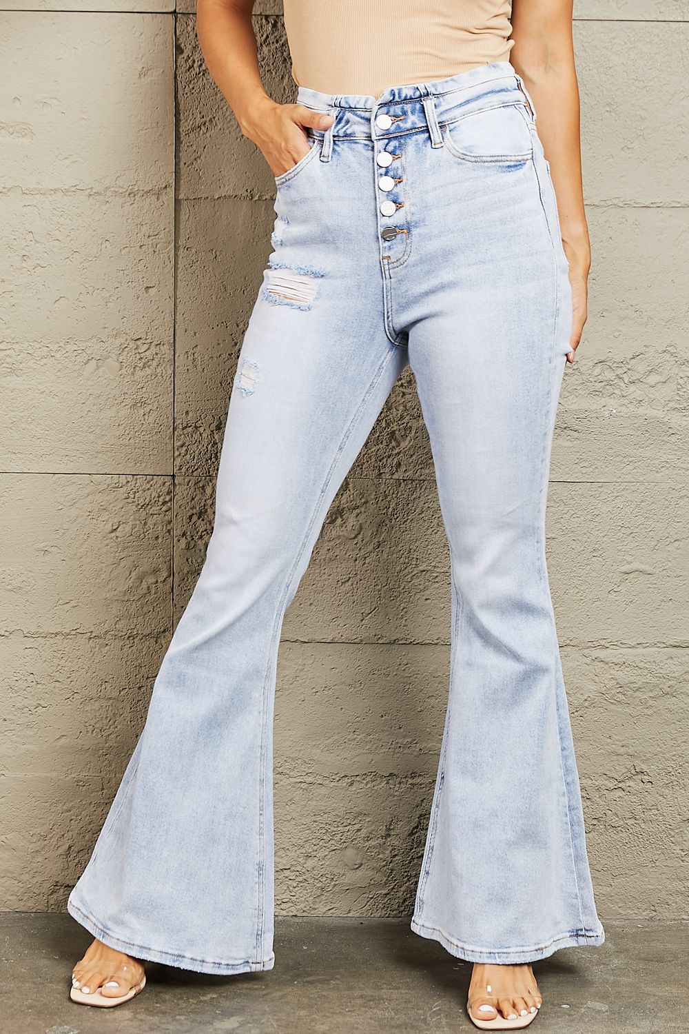 Willow High Waisted Fly Flare Jeans