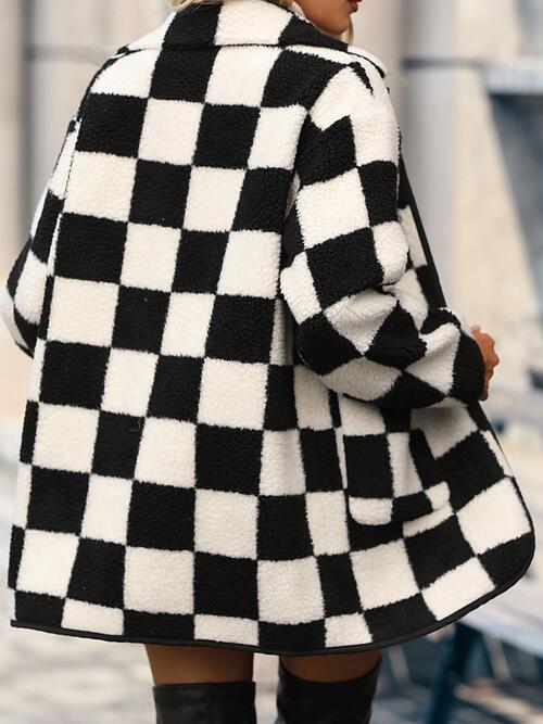checkered jacket black and white