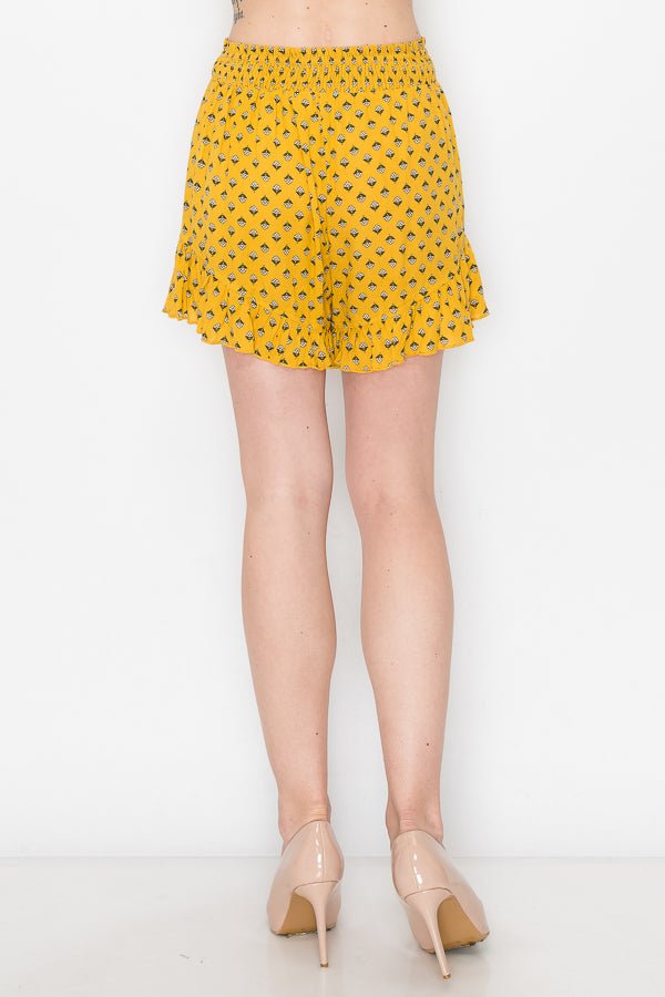 Smocked Floral Shorts