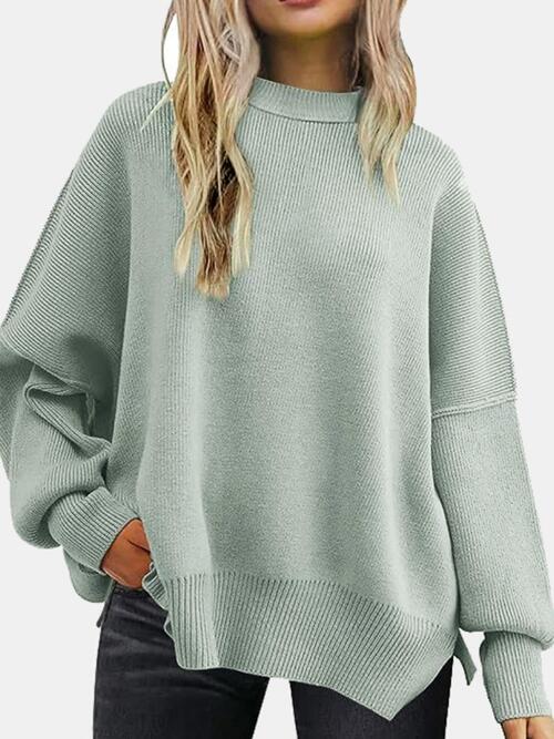 Everyday Wear Cozy Slit Sweater
