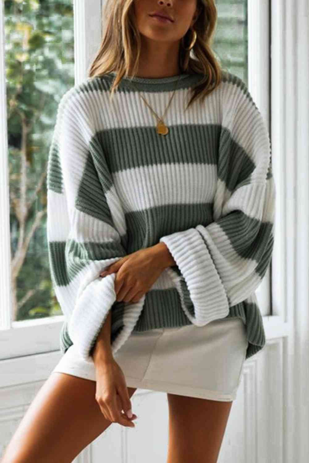 oversized crew neck sweater